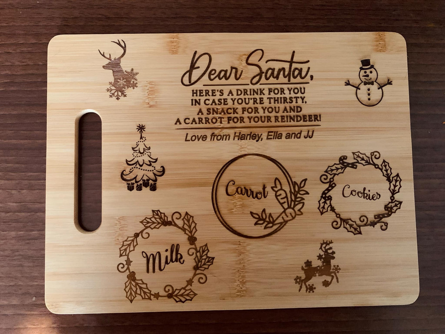 Personalized Christmas Eve Serving Tray for Santa Claus